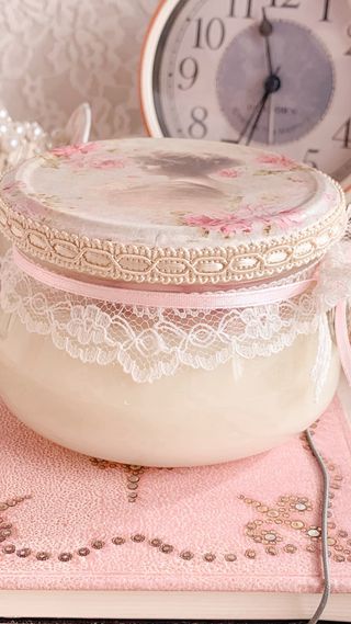 Candela in cera di soia vintage orchidea nera