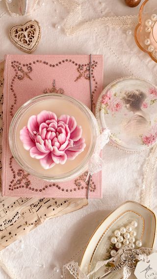 Candela in cera di soia vintage orchidea nera