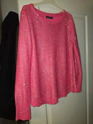 Jersey rosa lentejuelas