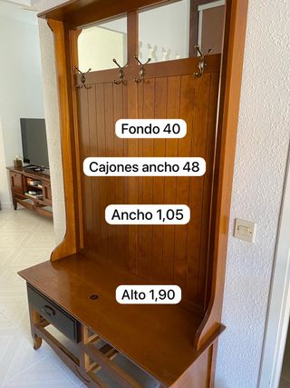 Mueble Perchero Madera