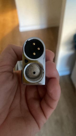 Micrófono Vintage Plata Sin Usar.