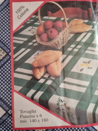Tovaglia cotone 6 posti fantasia country