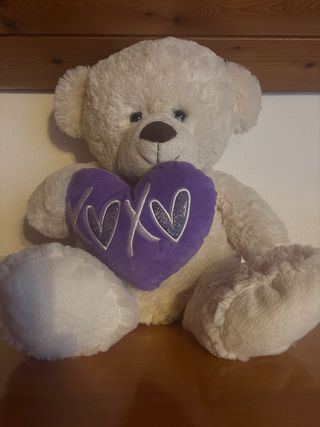 Peluche Orsetto con Cuore Viola