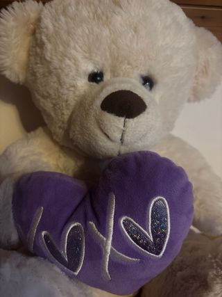 Peluche Orsetto con Cuore Viola
