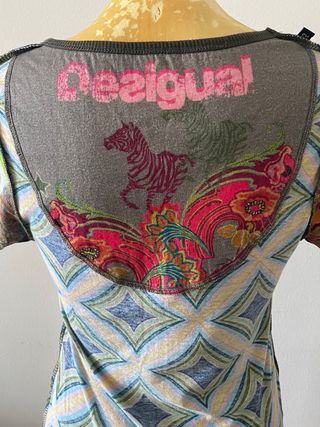 Camisa Desigual Talla 36 Estampado Geisha
