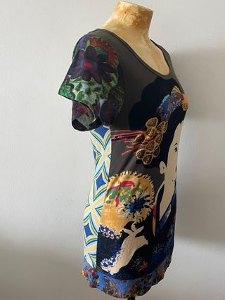 Camisa Desigual Talla 36 Estampado Geisha