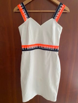 Vestito Armani Exchange bianco con dettagli