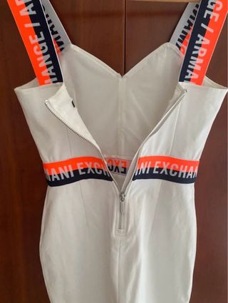 Vestito Armani Exchange bianco con dettagli