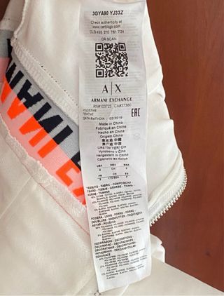 Vestito Armani Exchange bianco con dettagli