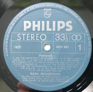 Nana Mouskouri - Passport Philips ( LP, vinilo)