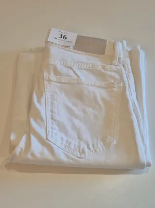 Pantalón Blanco Talla 36 Flare
