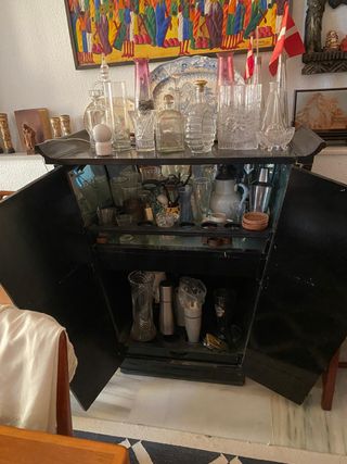 Gabinete Chinoiserie Vintage Negro