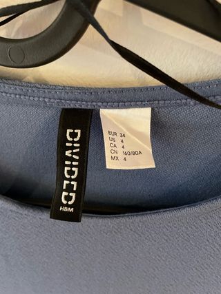 Vestido Azul H&M Divided Talla 34