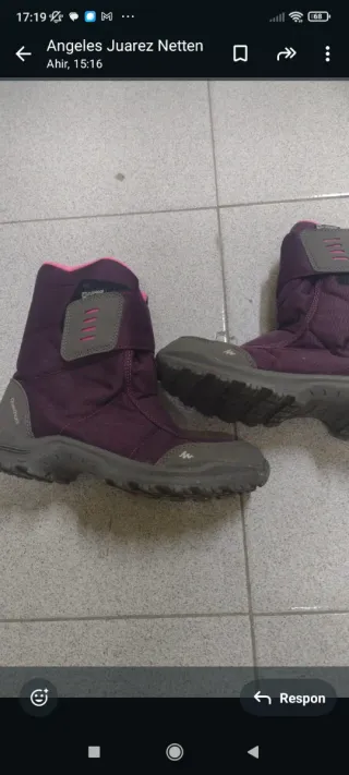 Patines, Botas nieve, Botas cuero y chaqueta