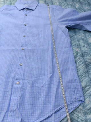 Calvin Klein Camisa Manga Larga Azul Básica