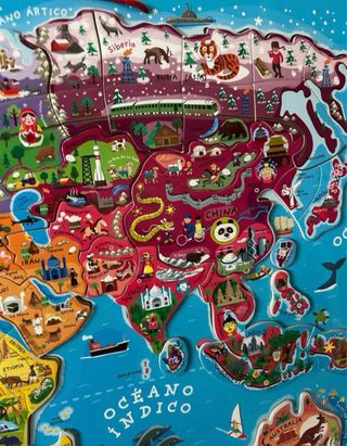 Piezas para Mapamundi Janod de Madera