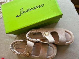 Sandalias plataforma Beige