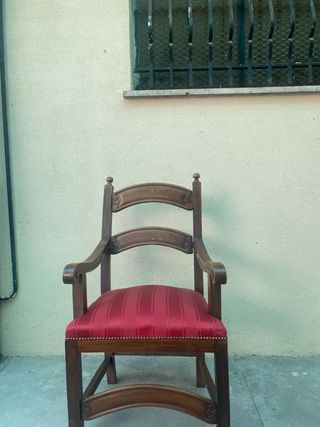 Sedia padronale in legno massiccio '800