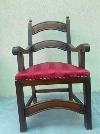 Sedia padronale in legno massiccio '800