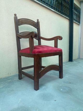Sedia padronale in legno massiccio '800