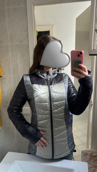 Chaqueta Superdry Negra y Plateada