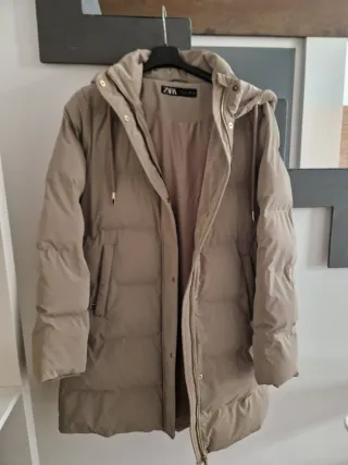Piumino lungo Zara donna L beige