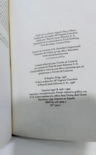 ⭐ Un saco de huesos – Stephen King