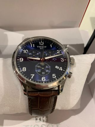 Reloj Tissot Chrono Azul y Marrón. Último precio.