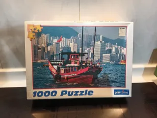 Puzzle 1000 piezas barco Hong Kong