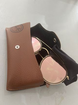Gafas Ray-Ban Aviador Dorado y Rosa