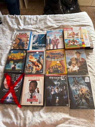 Lote 47 DVDs + pack de 2 + pack de 3 DVD’s