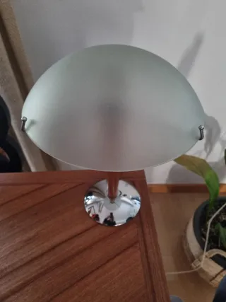 Lámpara IKEA Vintage Madera y Vidrio estilo Retro.