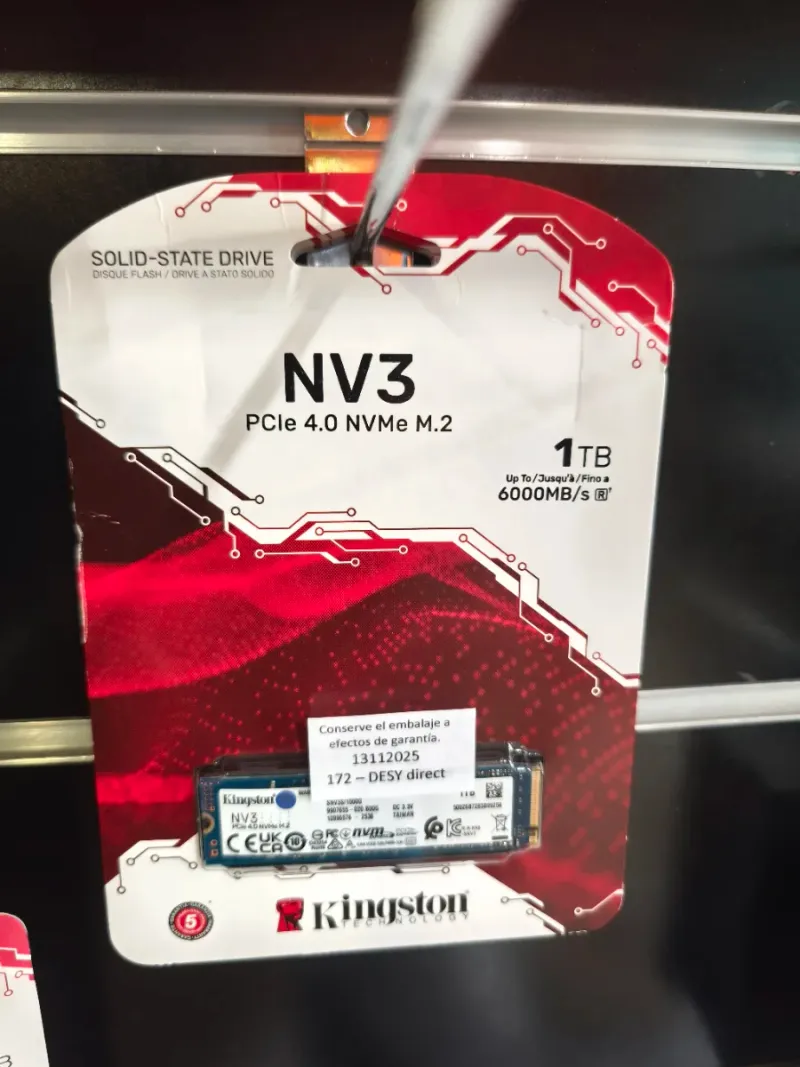 Kingston NV3 1TB NVMe M.2 PCIe 4.0 SSD