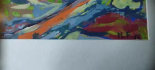 Paisaje abstracto.Famoso pintor Manuel Felguerez.