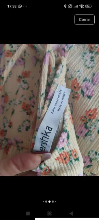 Mono Bershka M floral amarillo