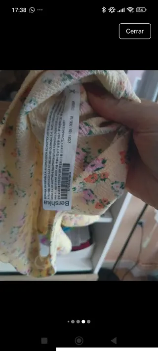 Mono Bershka M floral amarillo