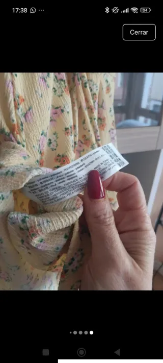 Mono Bershka M floral amarillo