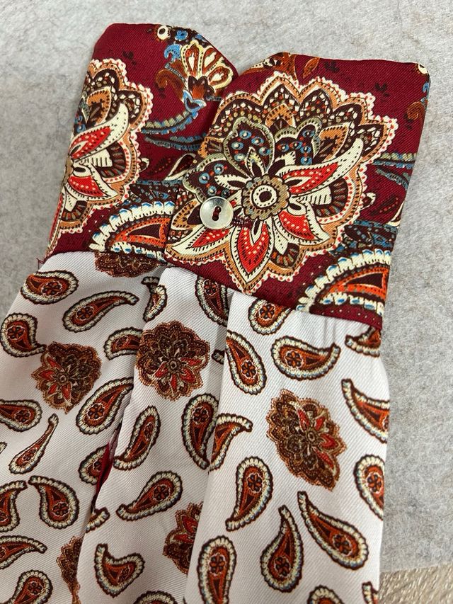 Blusa Zara estampado paisley roja XS