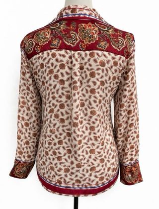 Blusa Zara estampado paisley roja XS