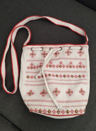 Bolso cruzado Natura Nuevo tipo Boho indie algodon