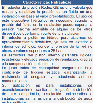 VÁLVULA REDUCTORA DE PRESIÓN GENEBRE