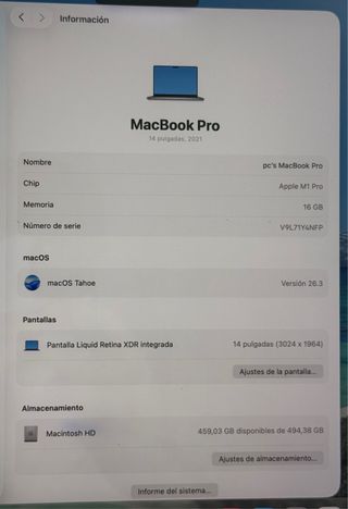 MacBook M1 PRO 2021 - Funciona Perfecto