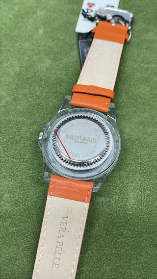 Orologio Baci e Baci Arancione Cristalli