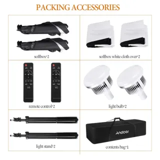 Kit Iluminación Fotográfica Andoer