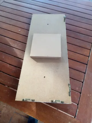 Cuadro decorativo madera y tela