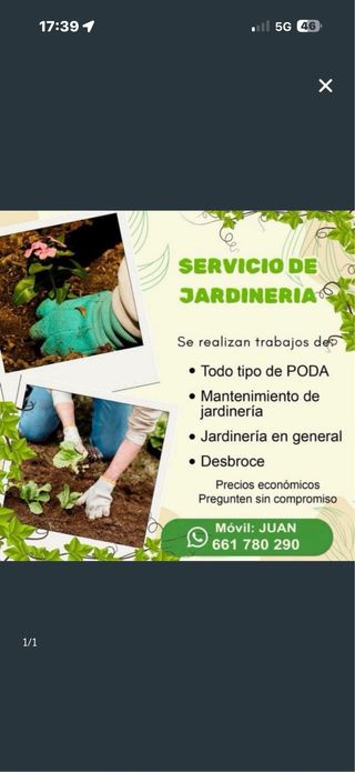 Se desbrozan parcelas y mantenimiento de jardines