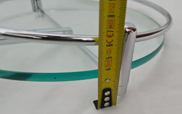 Estante giratorio doble baño cristal metal