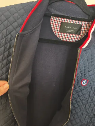 Cazadora Zara Hombre Azul Marino T M