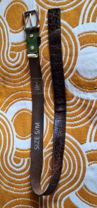 Cintura vintage Volcom verde y marrón