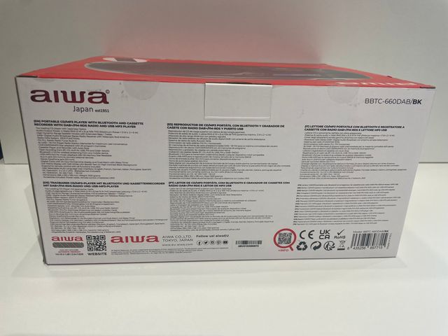 Aiwa BBTC-660DAB/BK Boombox CD/USB/BT
